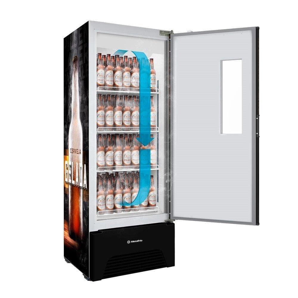 Cervejeira Metalfrio 572 Litros VN50AFBE15, Porta com Visor, Adesivado, Preto - Imagem 3
