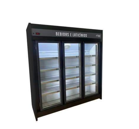 Freezer Expositor Vertical PEVCA-220v Auto Serviço Polar 3 Portas