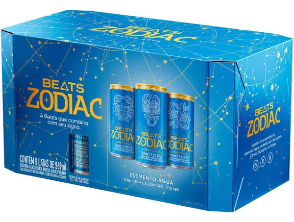 Skol Beats Zodiac Agua 269ml- Caixa c/8 Unidades