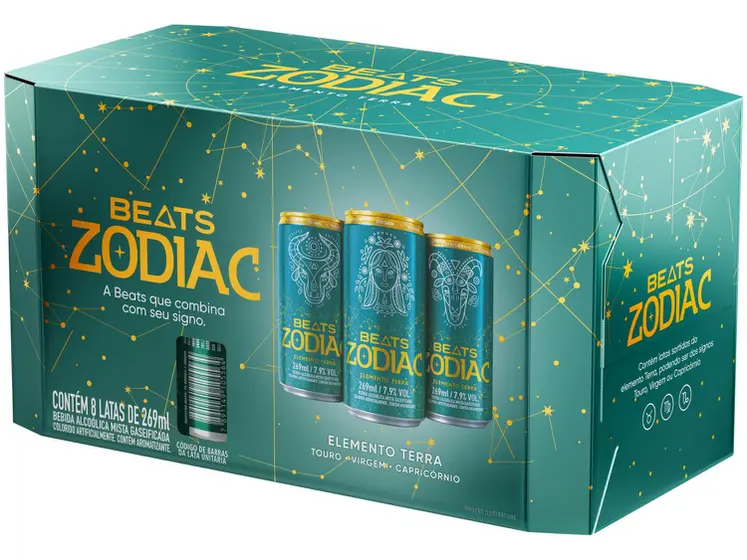 Skol Beats Zodiac Terra 269ml- Caixa c/8 Unidades