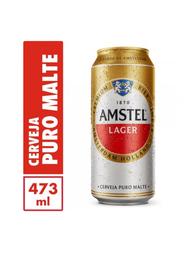 Amstel Lata 473ml - Caixa c/12 Unidades